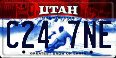 UT license plate C247NE