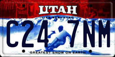UT license plate C247NM