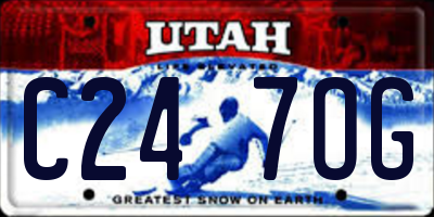 UT license plate C247OG