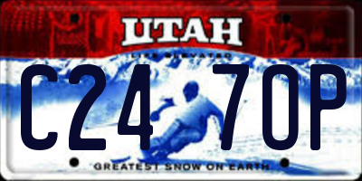 UT license plate C247OP