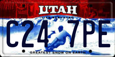 UT license plate C247PE