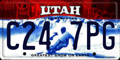 UT license plate C247PG