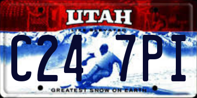 UT license plate C247PI