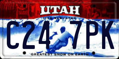 UT license plate C247PK