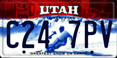 UT license plate C247PV