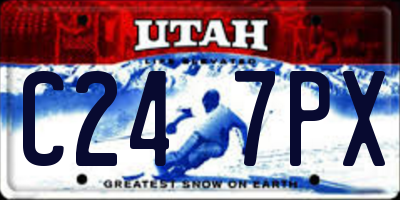 UT license plate C247PX