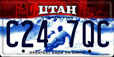 UT license plate C247QC