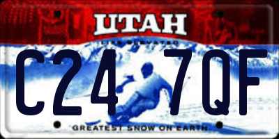 UT license plate C247QF