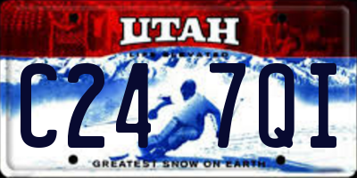 UT license plate C247QI