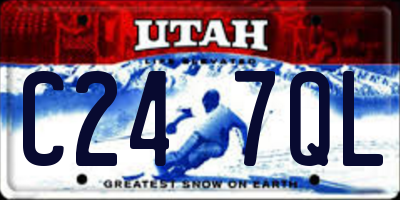 UT license plate C247QL