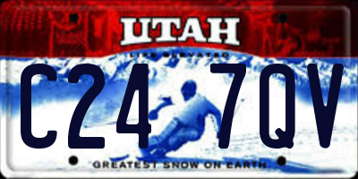 UT license plate C247QV