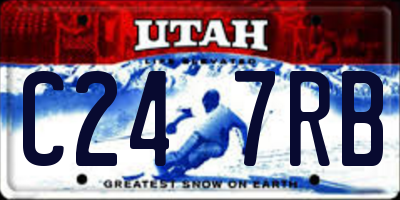 UT license plate C247RB