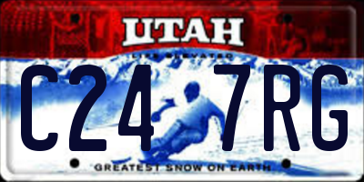 UT license plate C247RG
