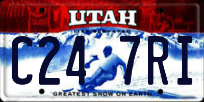 UT license plate C247RI