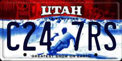 UT license plate C247RS
