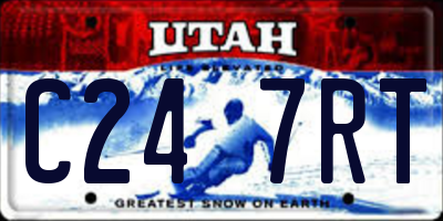 UT license plate C247RT