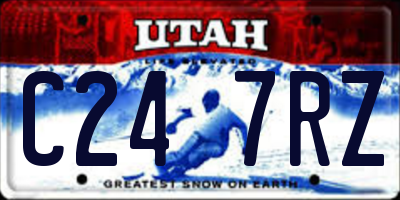 UT license plate C247RZ