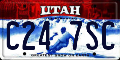 UT license plate C247SC