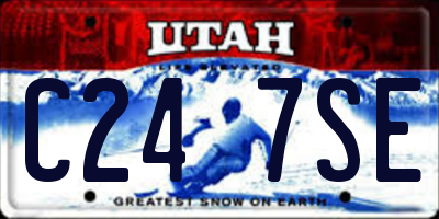 UT license plate C247SE