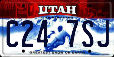 UT license plate C247SJ