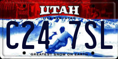 UT license plate C247SL