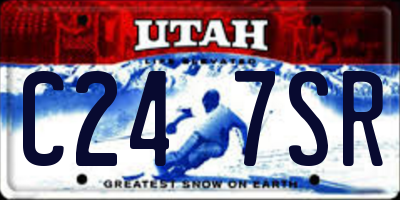 UT license plate C247SR