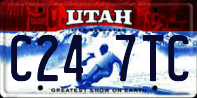 UT license plate C247TC