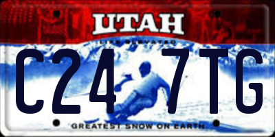 UT license plate C247TG