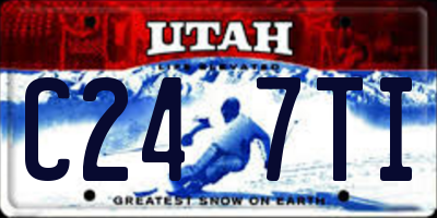 UT license plate C247TI