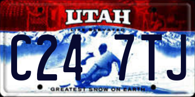 UT license plate C247TJ