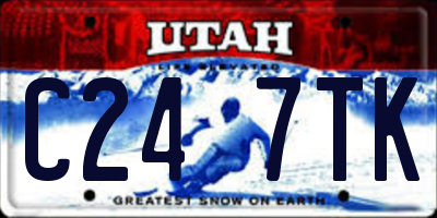 UT license plate C247TK