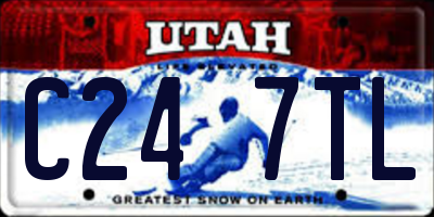 UT license plate C247TL