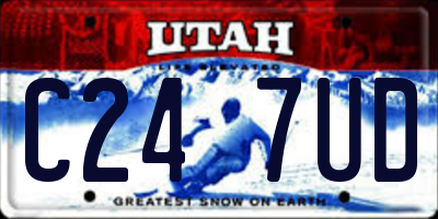 UT license plate C247UD