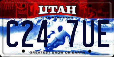 UT license plate C247UE