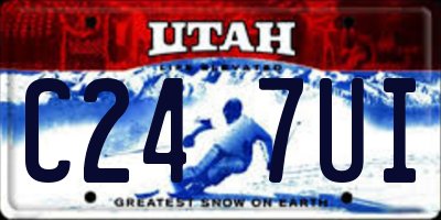 UT license plate C247UI