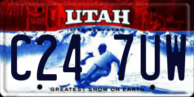 UT license plate C247UW