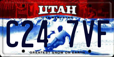 UT license plate C247VF