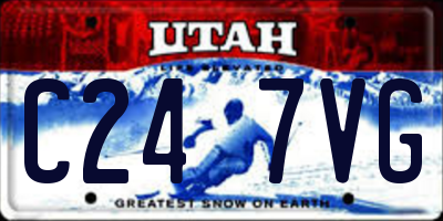 UT license plate C247VG