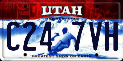 UT license plate C247VH