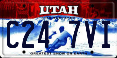 UT license plate C247VI
