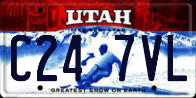 UT license plate C247VL