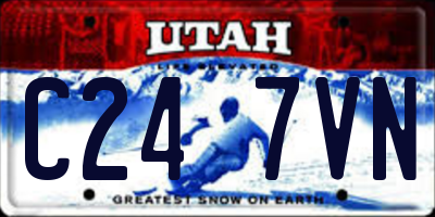 UT license plate C247VN