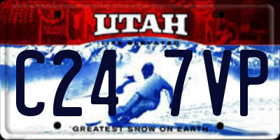 UT license plate C247VP