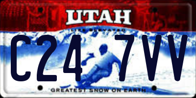 UT license plate C247VV