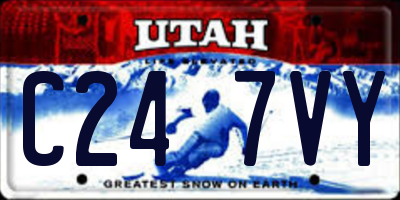 UT license plate C247VY