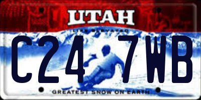 UT license plate C247WB