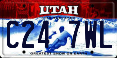 UT license plate C247WL