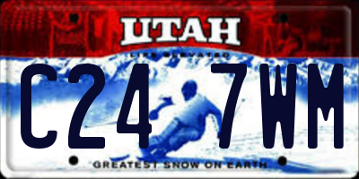 UT license plate C247WM