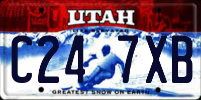 UT license plate C247XB