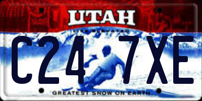 UT license plate C247XE